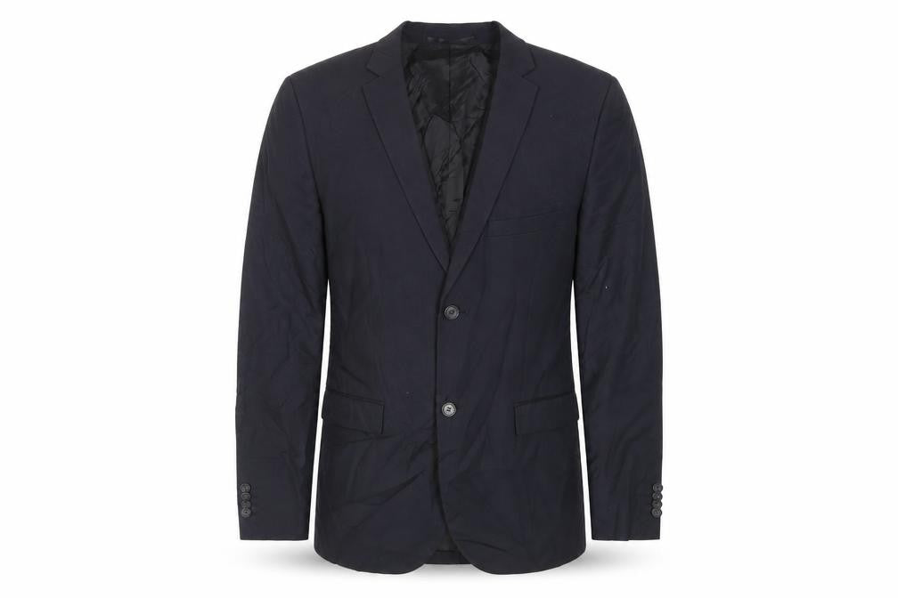 Topman Mens Black Polyester Jacket Suit Jacket Size 40 Regular