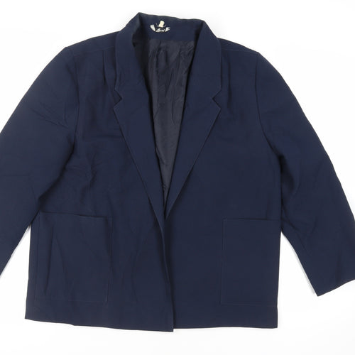 Lauré Womens Blue Jacket Blazer Size 18 - Open Vintage
