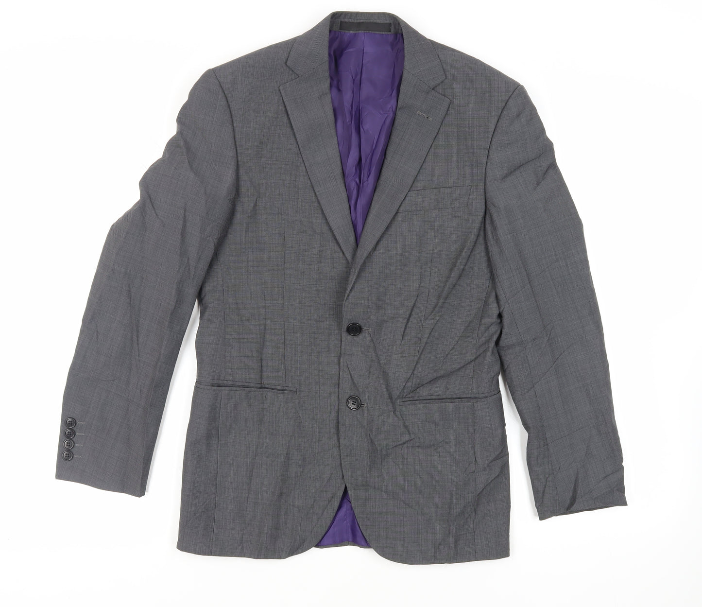 Marks and Spencer Mens Grey Polyester Jacket Suit Jacket Size 34 Regular