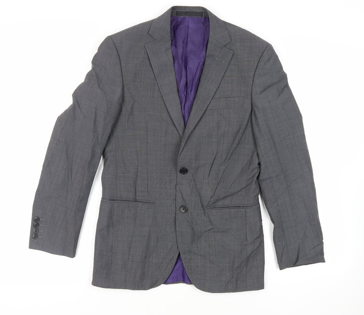 Marks and Spencer Mens Grey Polyester Jacket Suit Jacket Size 34 Regular