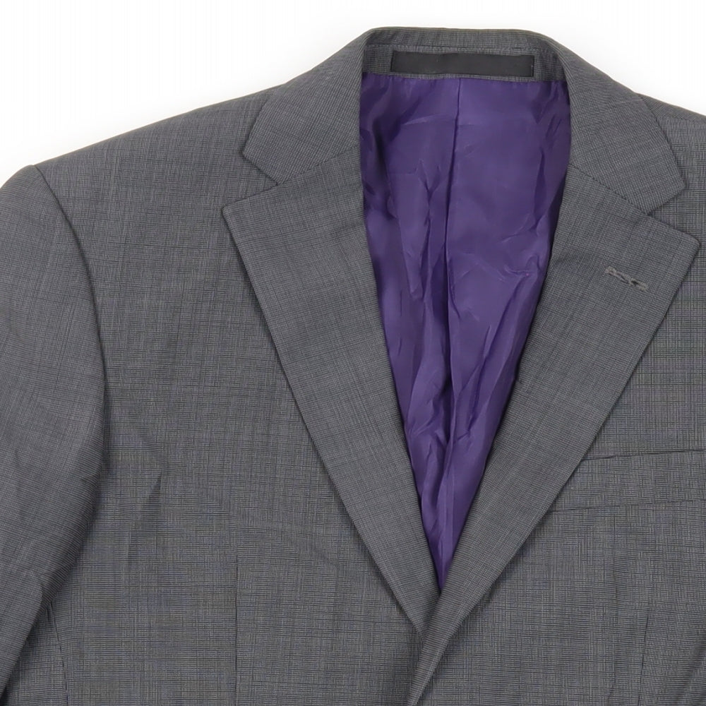 Marks and Spencer Mens Grey Polyester Jacket Suit Jacket Size 34 Regular