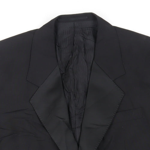 Varteks Mens Black Polyester Tuxedo Suit Jacket Size 40 Regular