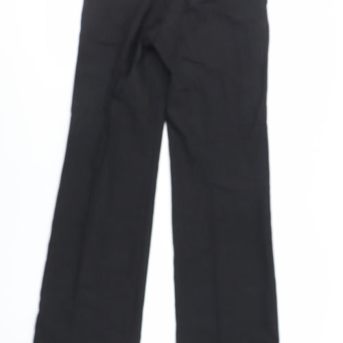 Jigsaw Womens Black Striped Wool Dress Pants Trousers Size 8 L31 in Regular Zip