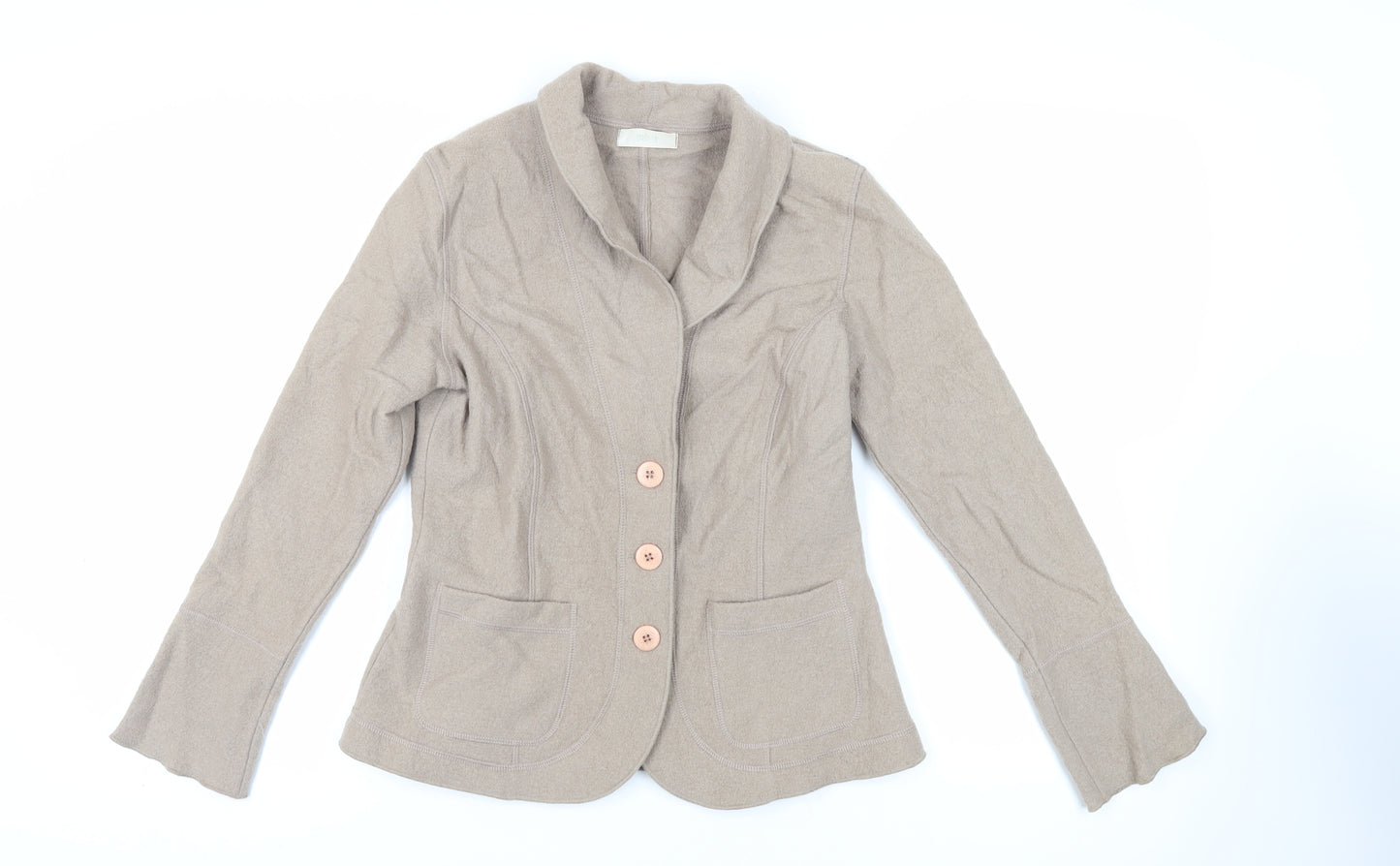 Marks and Spencer Womens Beige Jacket Blazer Size 14 Button
