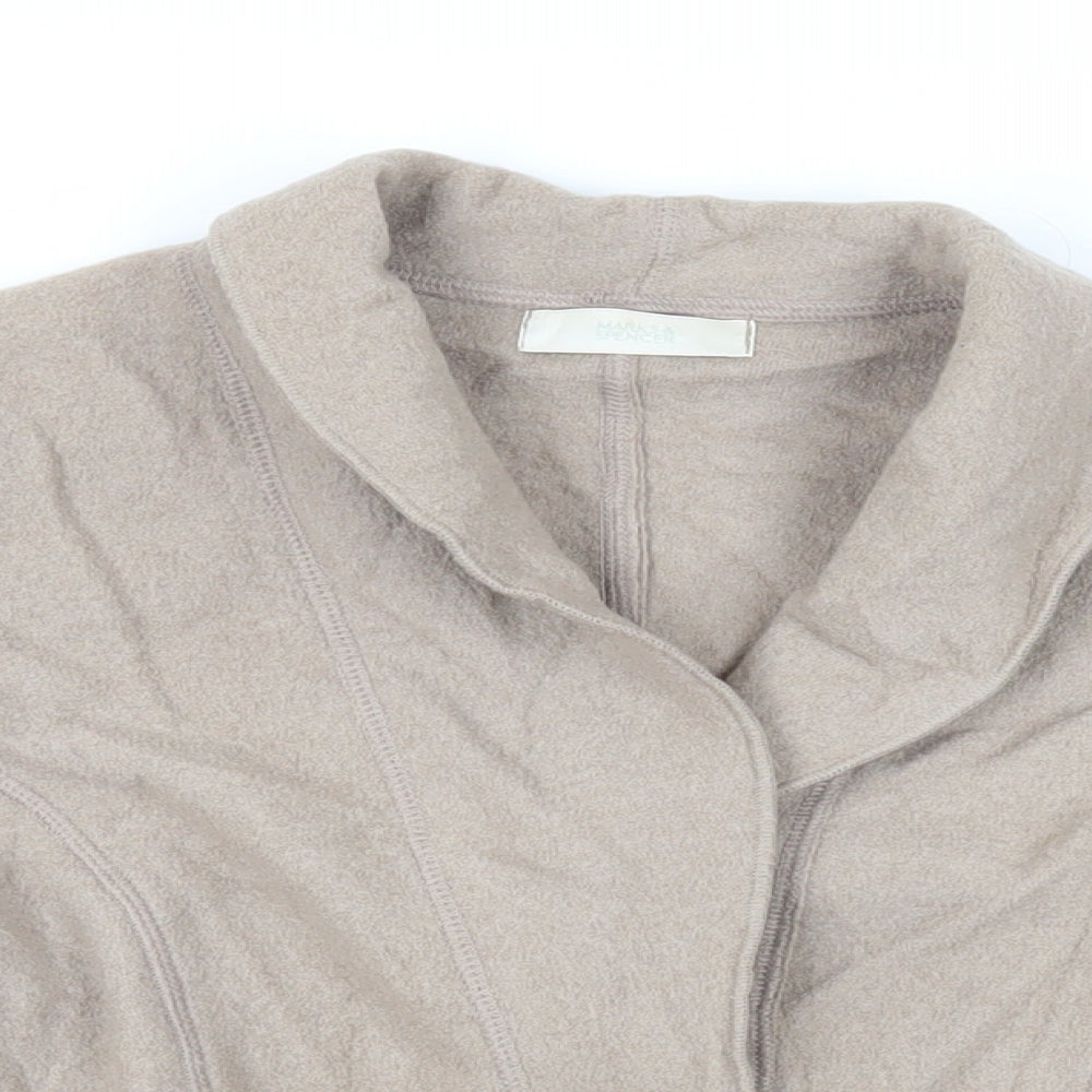 Marks and Spencer Womens Beige Jacket Blazer Size 14 Button