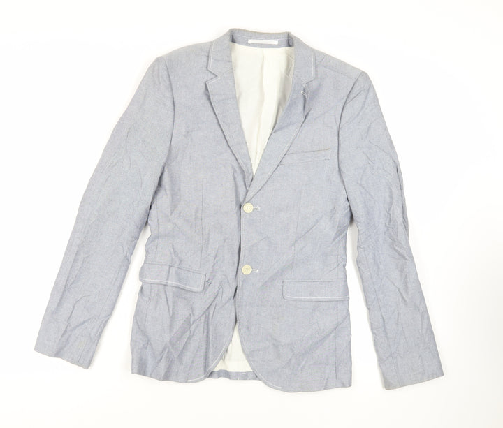Topman Mens Blue Cotton Jacket Blazer Size 36 Regular