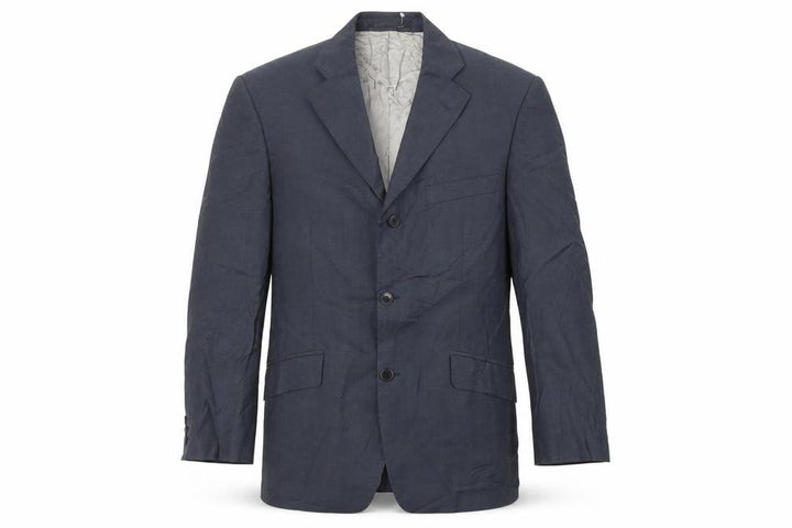 Balmain Mens Blue Wool Jacket Suit Jacket Size 38 Regular