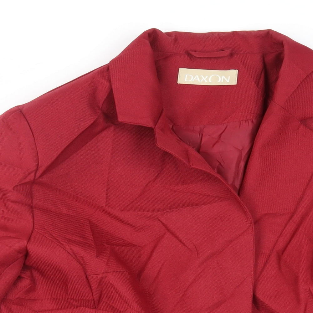 Daxon Womens Red Jacket Blazer Size 16 Button