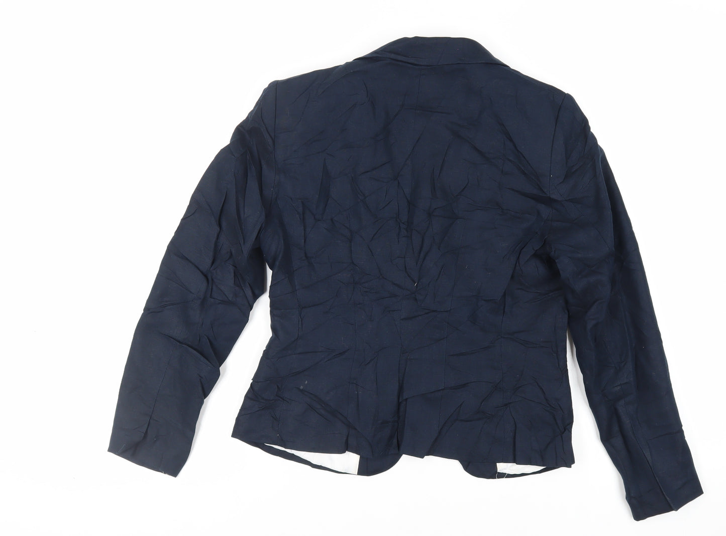 H&M Womens Blue Jacket Blazer Size 10 Button