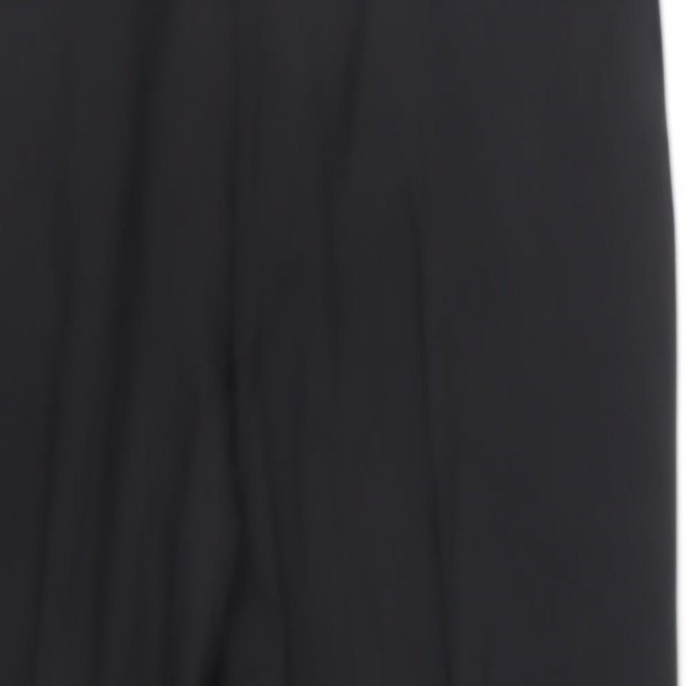 Marks and Spencer Mens Black Polyester Dress Pants Trousers Size 36 in L29 in Regular Zip