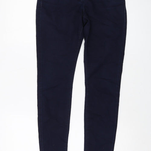 Marks and Spencer Womens Blue Cotton Jegging Jeans Size 8 L26 in Regular Button