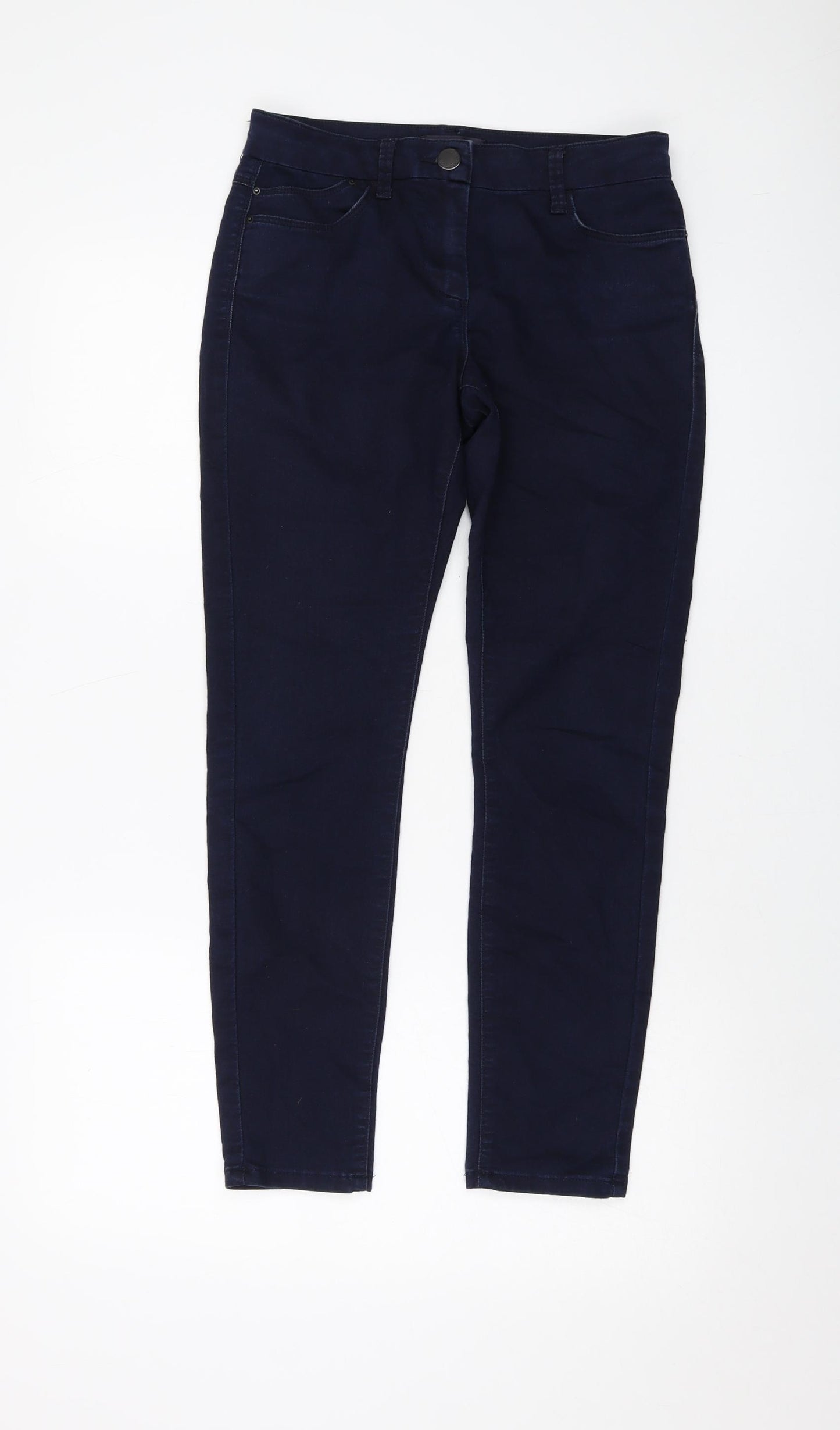 Marks and Spencer Womens Blue Cotton Jegging Jeans Size 8 L26 in Regular Button