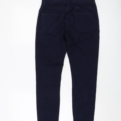 Marks and Spencer Womens Blue Cotton Jegging Jeans Size 8 L26 in Regular Button