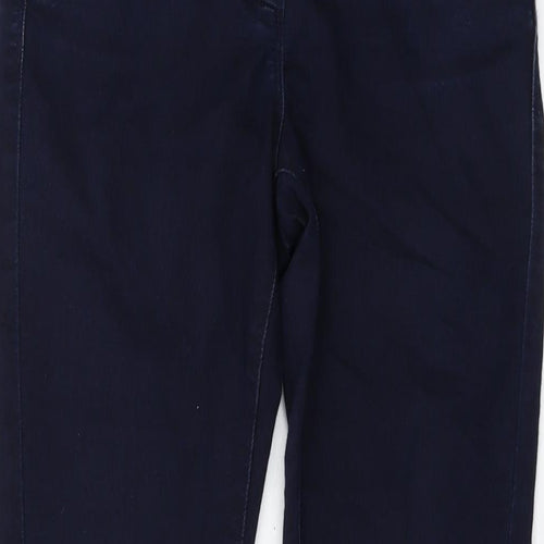 Marks and Spencer Womens Blue Cotton Jegging Jeans Size 8 L26 in Regular Button