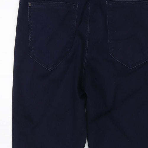 Marks and Spencer Womens Blue Cotton Jegging Jeans Size 8 L26 in Regular Button
