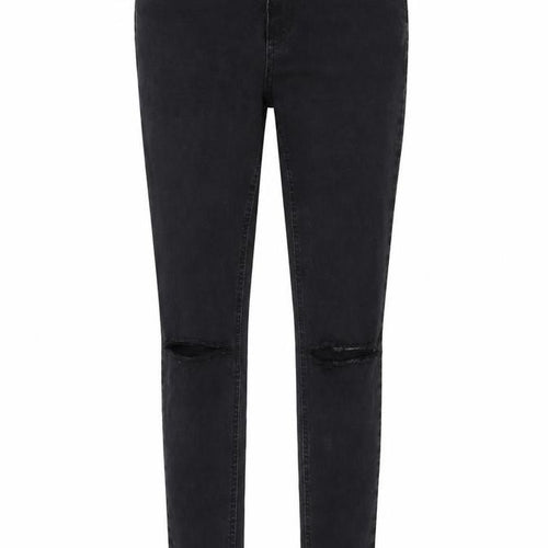 F&F Womens Grey Cotton Skinny Jeans Size 10 L25 in Regular Button