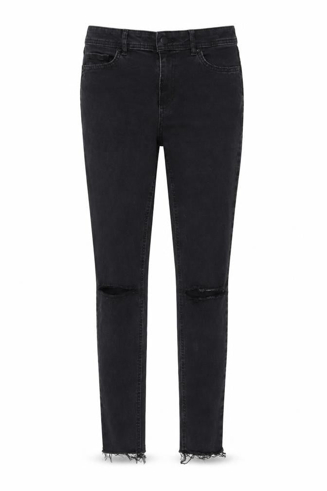F&F Womens Grey Cotton Skinny Jeans Size 10 L25 in Regular Button