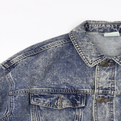 BDG Mens Blue Jacket Size L Button