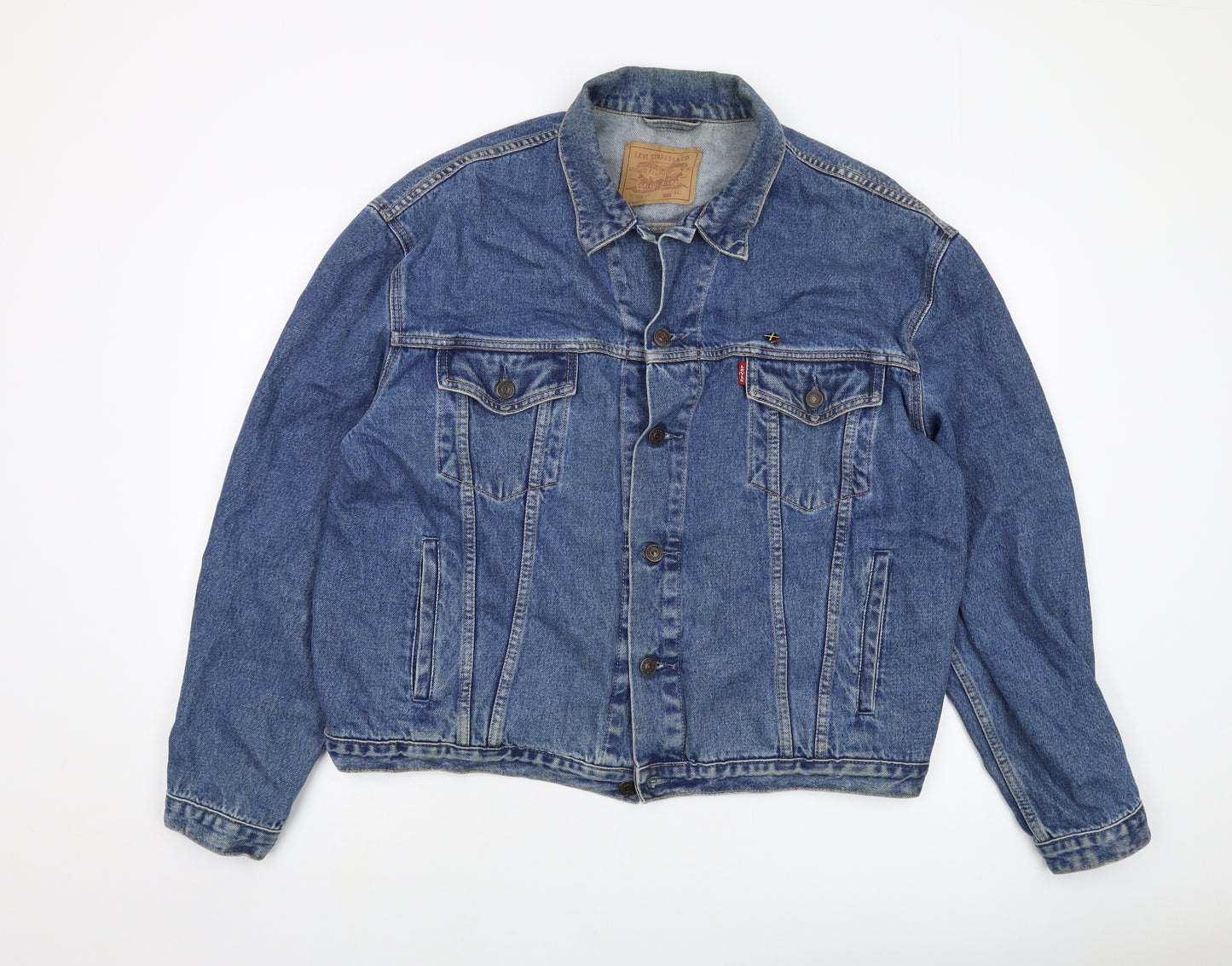 Levi's Mens Blue Jacket Size 2XL Button
