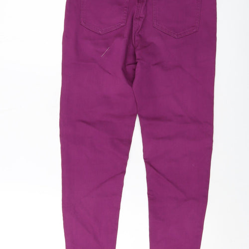 Marks and Spencer Womens Purple Cotton Jegging Jeans Size 10 L26 in Regular