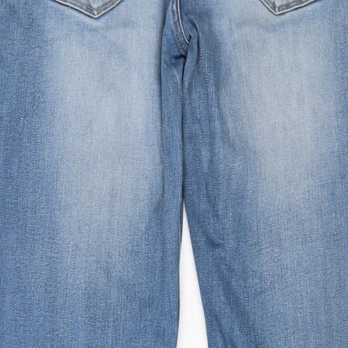 NEXT Mens Blue Cotton Straight Jeans Size 32 in L33 in Regular Button