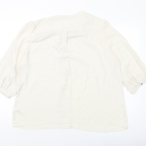 Autograph Womens Beige Polyester Basic Blouse Size 20 Round Neck