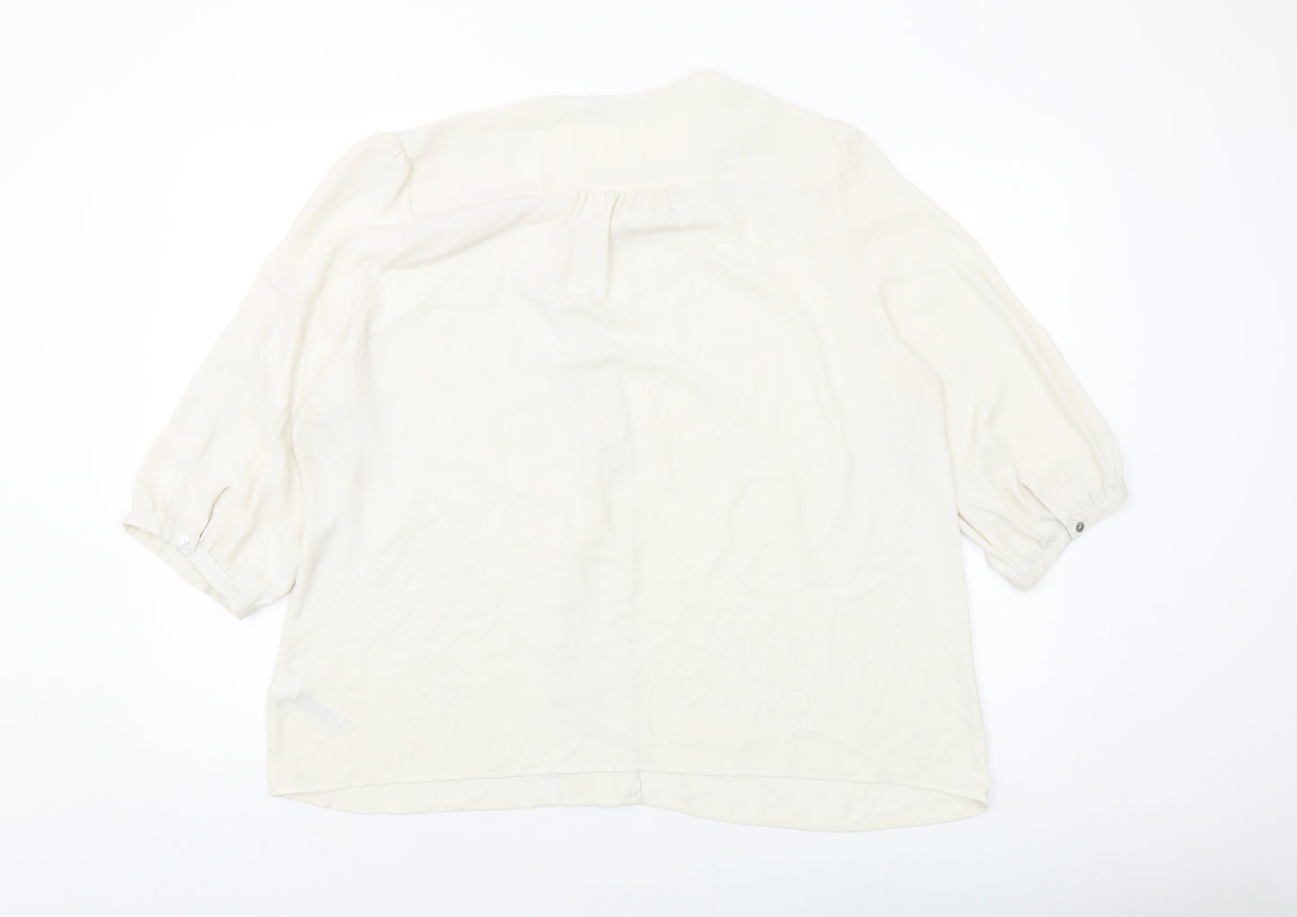 Autograph Womens Beige Polyester Basic Blouse Size 20 Round Neck