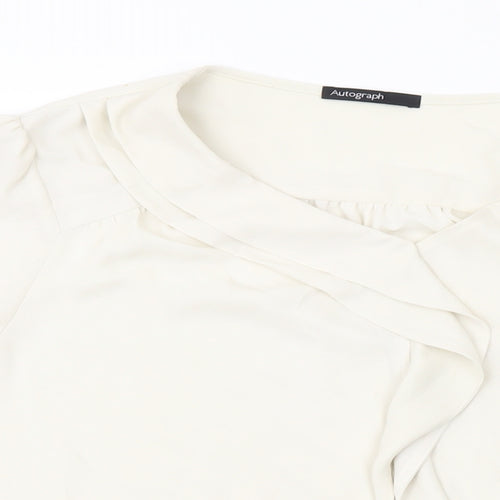 Autograph Womens Beige Polyester Basic Blouse Size 20 Round Neck