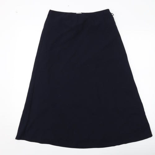 Marks and Spencer Womens Blue Polyester A-Line Skirt Size 10