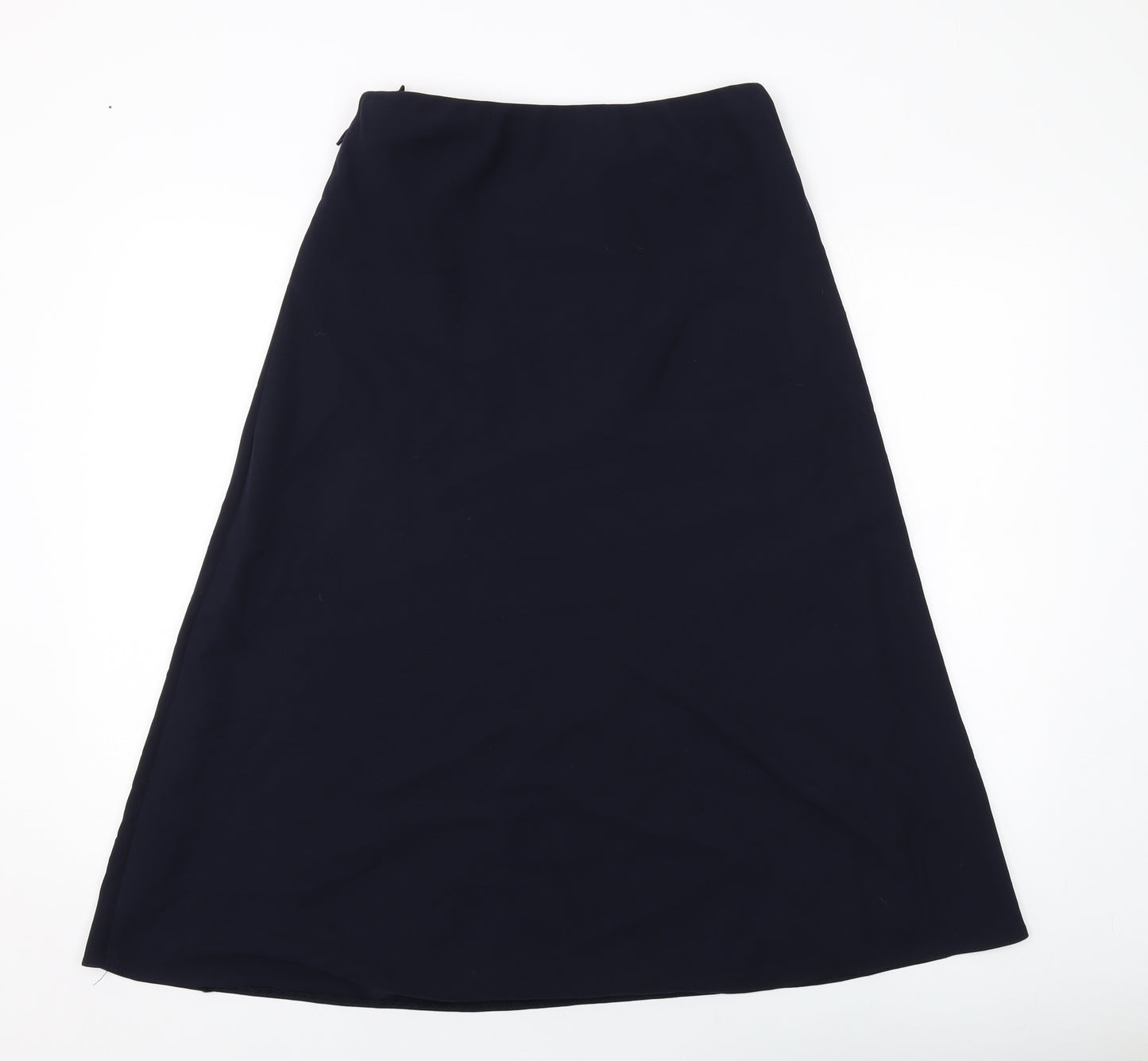 Marks and Spencer Womens Blue Polyester A-Line Skirt Size 10