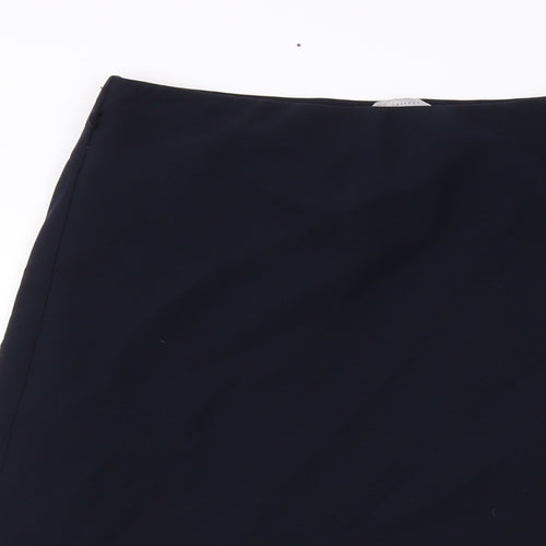 Marks and Spencer Womens Blue Polyester A-Line Skirt Size 10