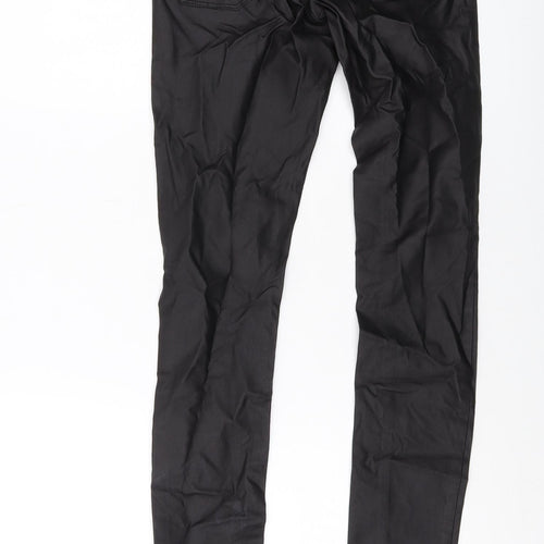 VERO MODA Womens Black Viscose Trousers Size S L29 in Regular Button