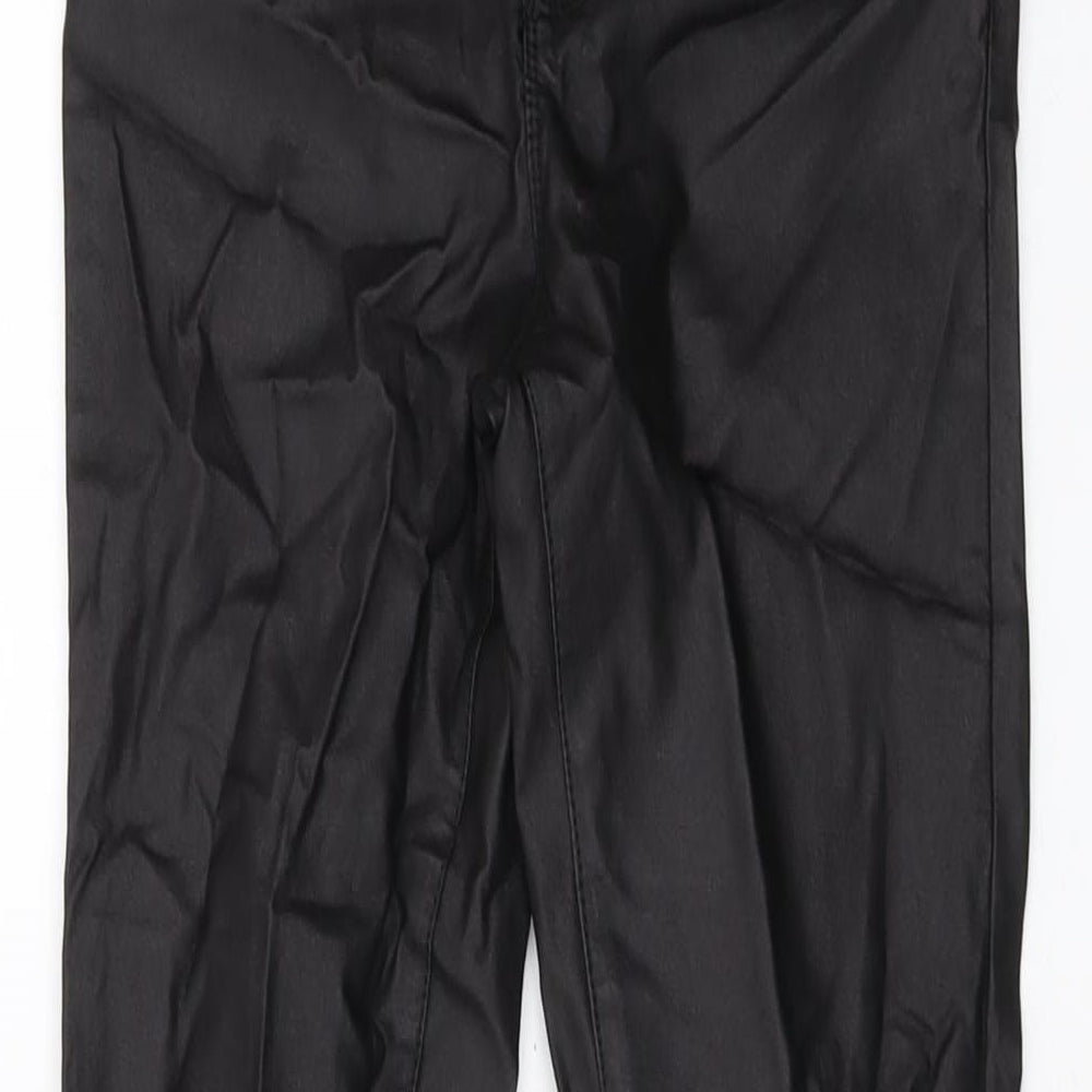 VERO MODA Womens Black Viscose Trousers Size S L29 in Regular Button