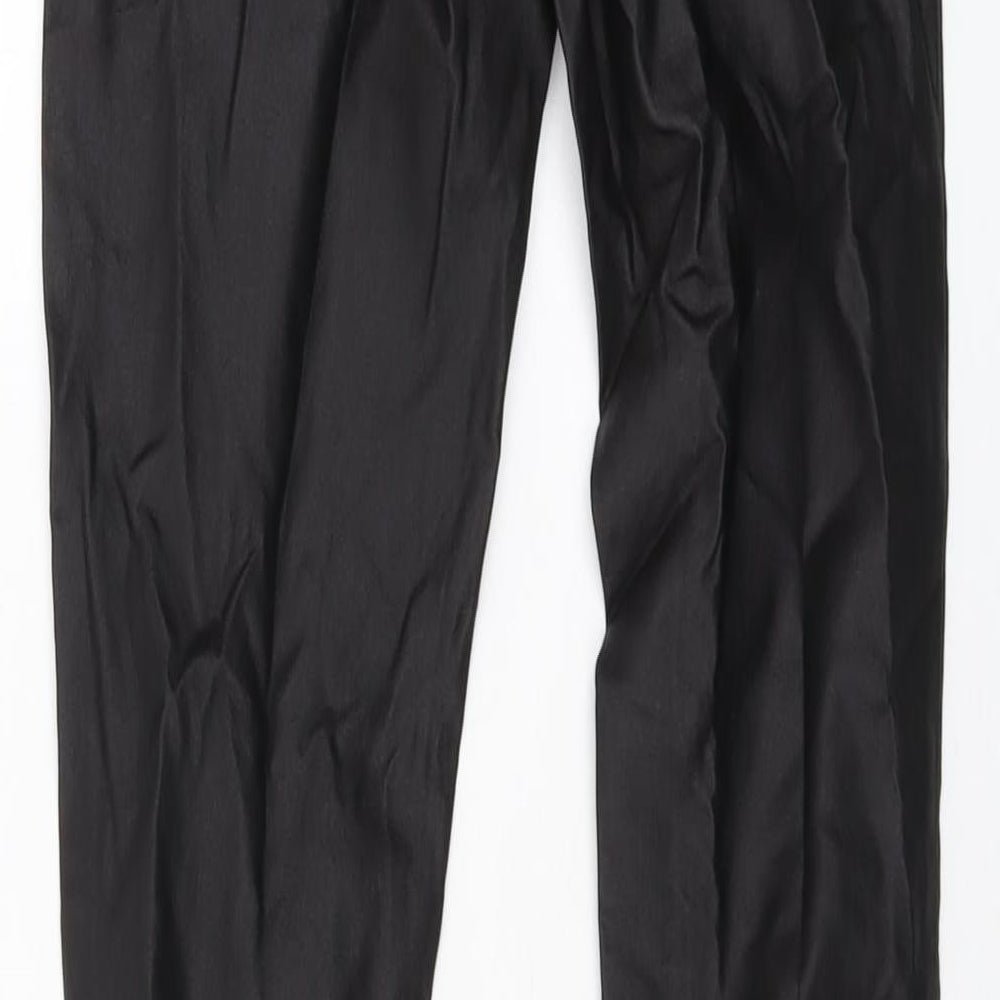 VERO MODA Womens Black Viscose Trousers Size S L29 in Regular Button