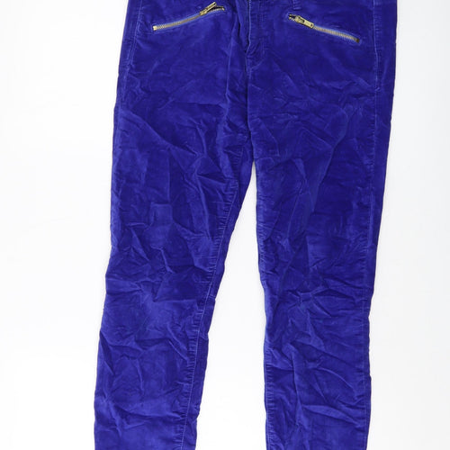 Gap Womens Blue Cotton Trousers Size 30 in L27 in Regular Button