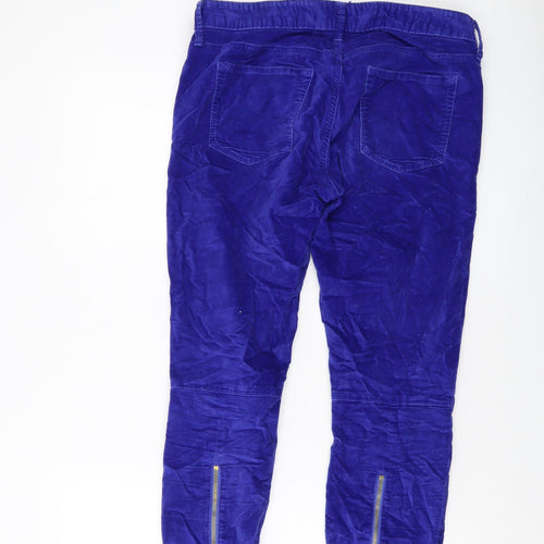 Gap Womens Blue Cotton Trousers Size 30 in L27 in Regular Button