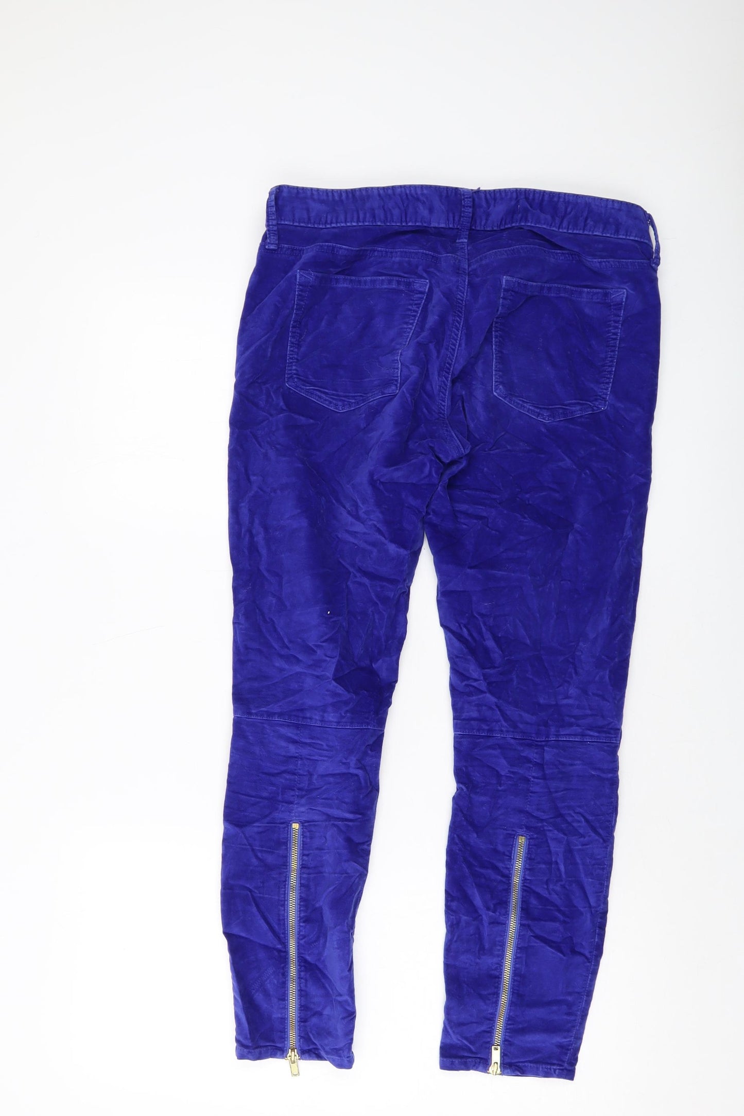 Gap Womens Blue Cotton Trousers Size 30 in L27 in Regular Button