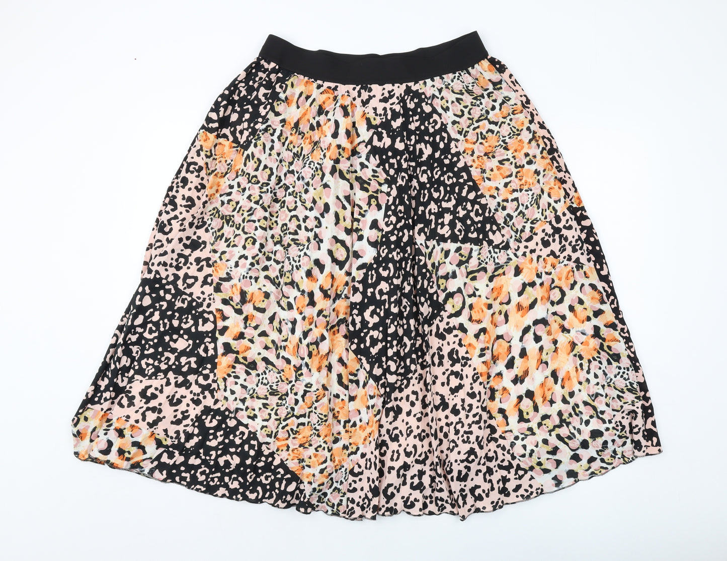 Marks and Spencer Womens Multicoloured Animal Print Polyester A-Line Skirt Size 12