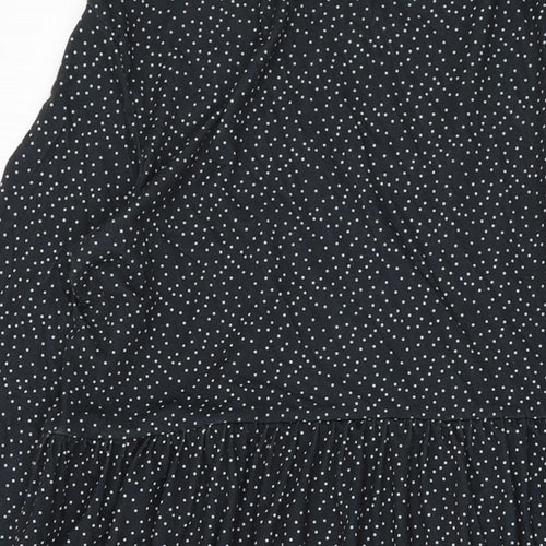 New Look Womens Grey Polka Dot Polyester A-Line Size 14 Round Neck Pullover