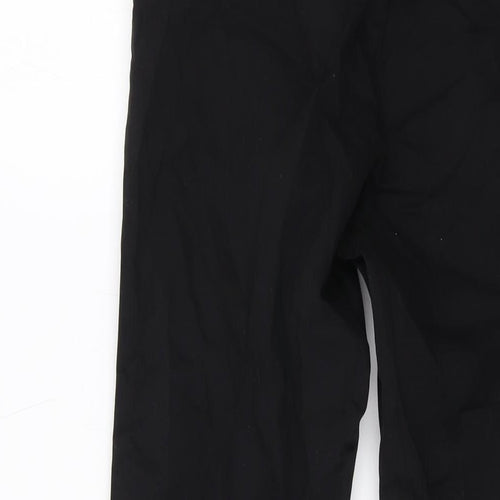 Zara Mens Black Cotton Trousers Size 31 in L29 in Regular Button