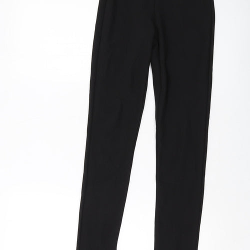 Zara Womens Black Polyester Trousers Size XS L33 in Regular