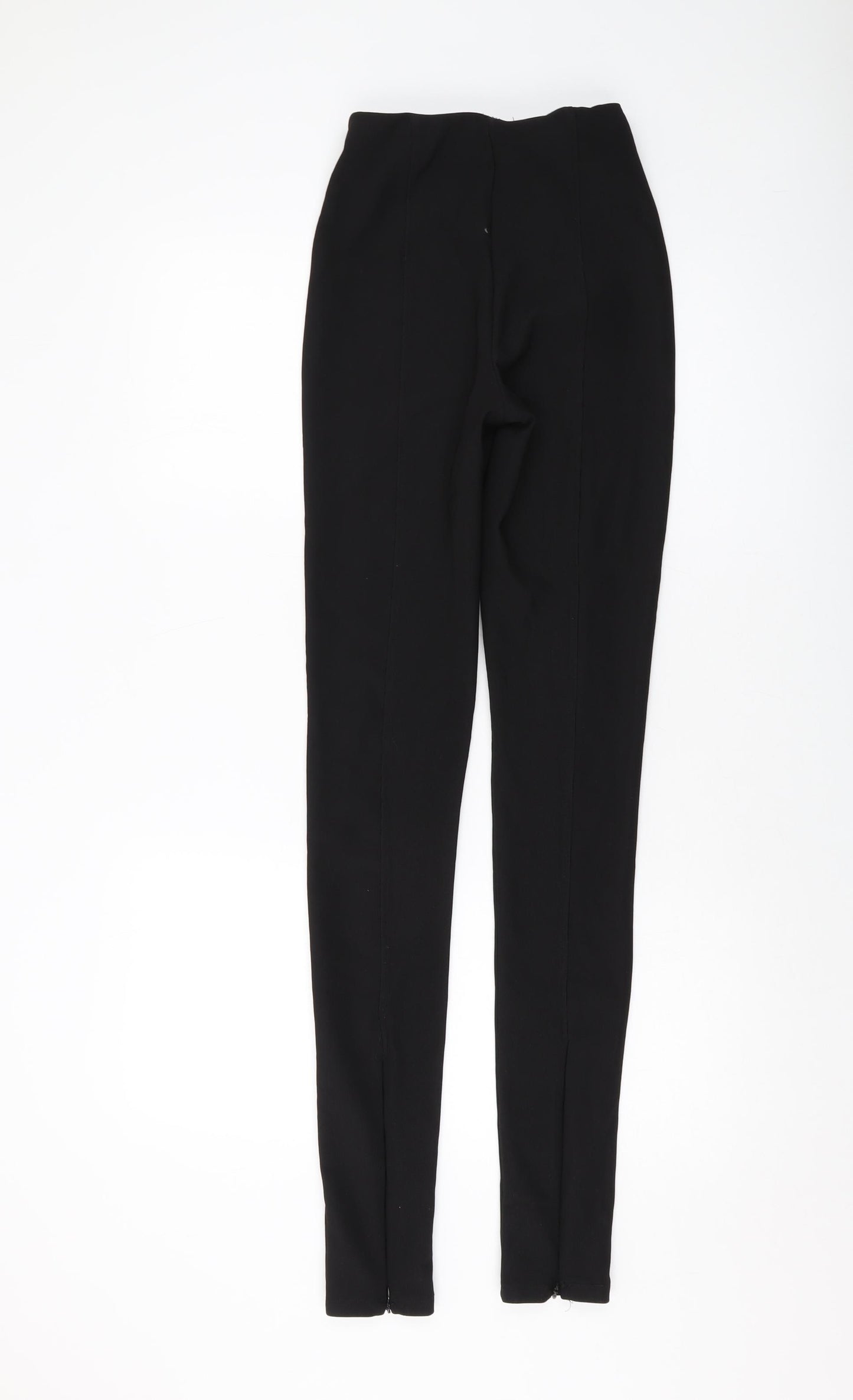 Zara Womens Black Polyester Trousers Size XS L33 in Regular