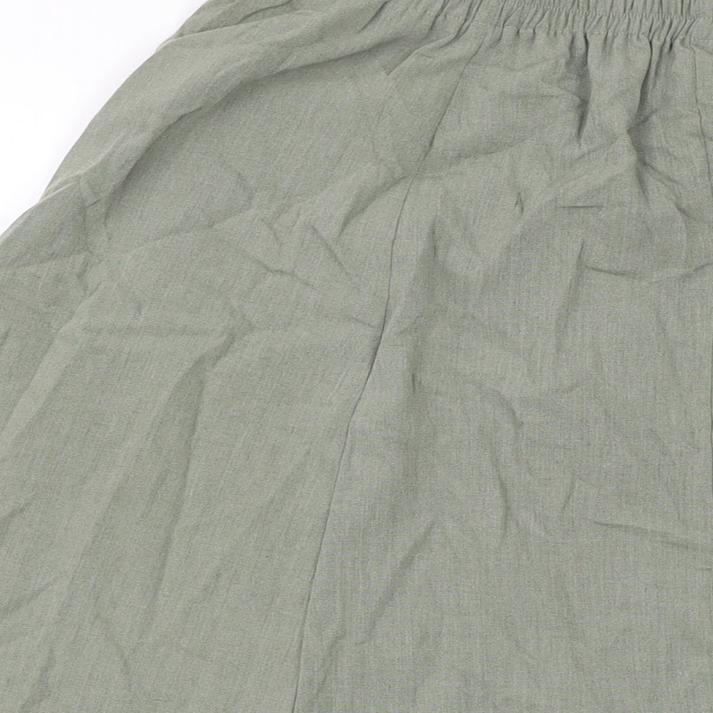 Mackays Womens Green Polyester A-Line Skirt Size 16 Button