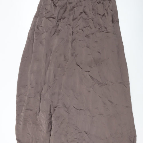 Reiss Womens Brown Polyester A-Line Skirt Size 10 Zip