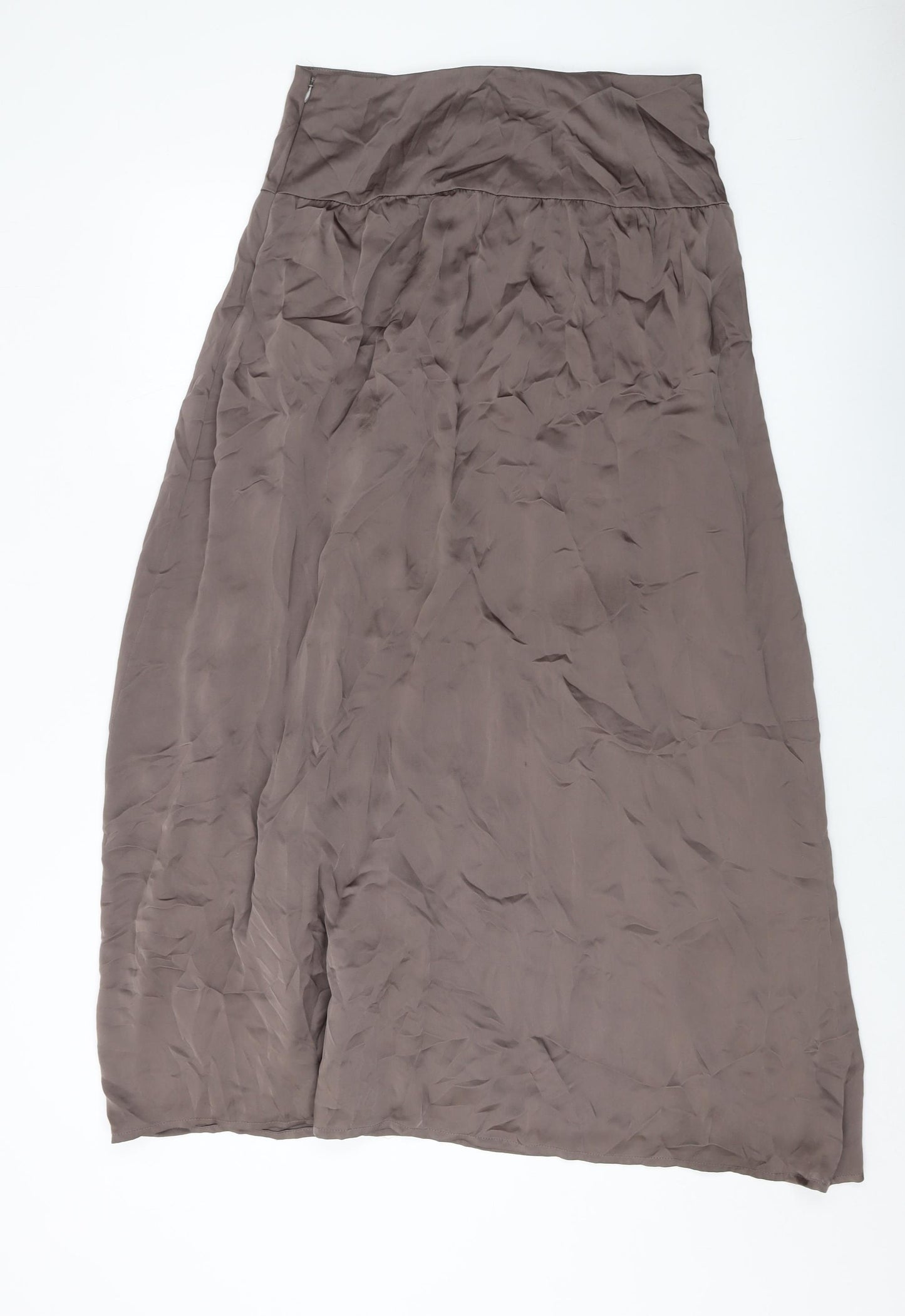 Reiss Womens Brown Polyester A-Line Skirt Size 10 Zip