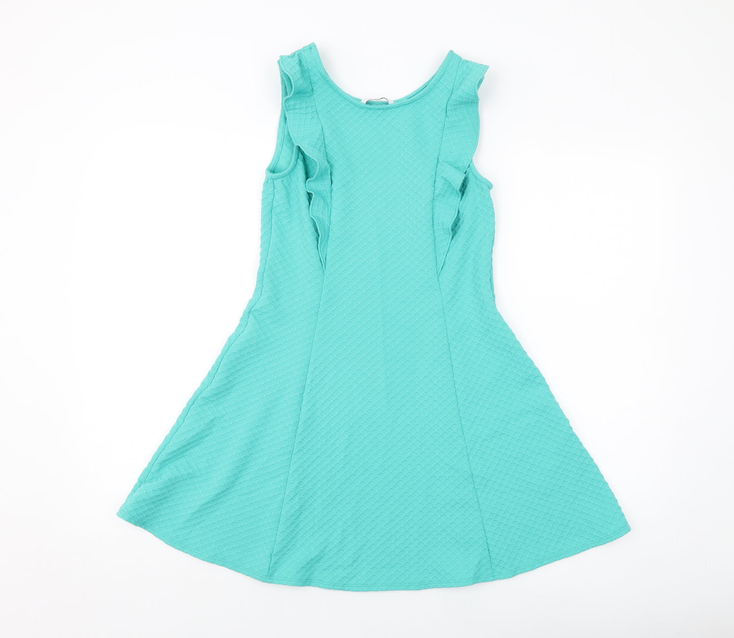 Marks and Spencer Girls Green Polyester A-Line Size 11-12 Years Round Neck Pullover