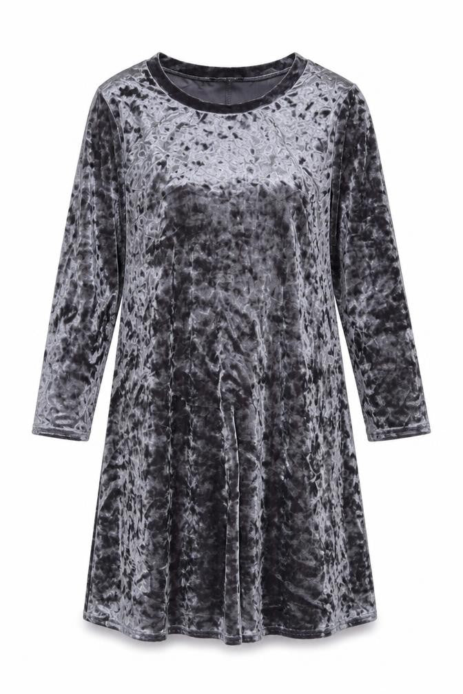 Front view of New Look women’s grey polyester a-line, size UK 16, round neck pullover