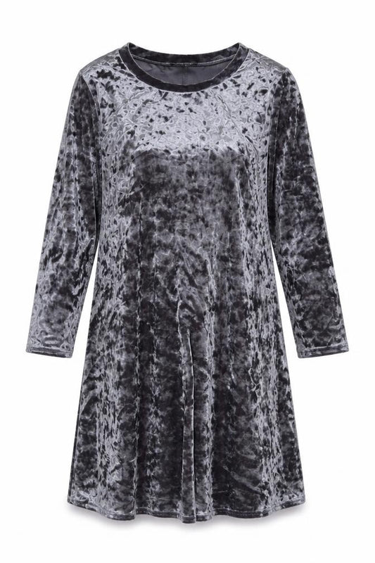 Front view of New Look women’s grey polyester a-line, size UK 16, round neck pullover