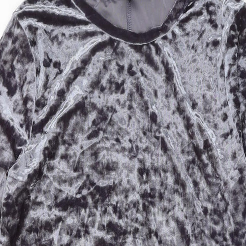 New Look Womens Grey Polyester A-Line Size 16 Round Neck Pullover