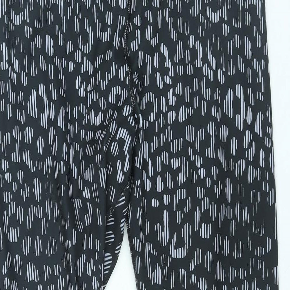 Old Navy Womens Multicoloured Animal Print Polyester Compression Leggings Size L L25 in Regular Pullover - Leopard Print Ombre